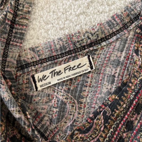 We The Free Black and Brown Embellished Cropped Tank Top - Picture 3 of 7